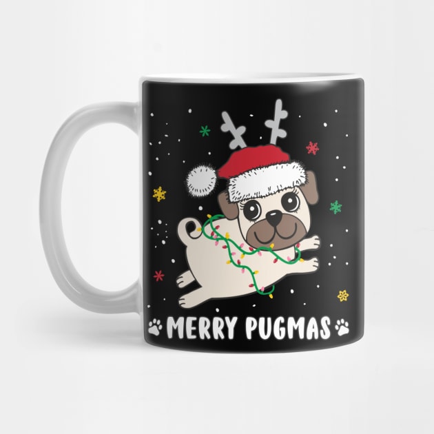 Christmas Merry Pugmas Cute Pug X-Mas Party Pug Lover by FloraLi